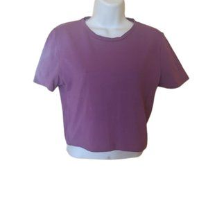 ---  ZARA Purple Crop Top Size 28 Medium